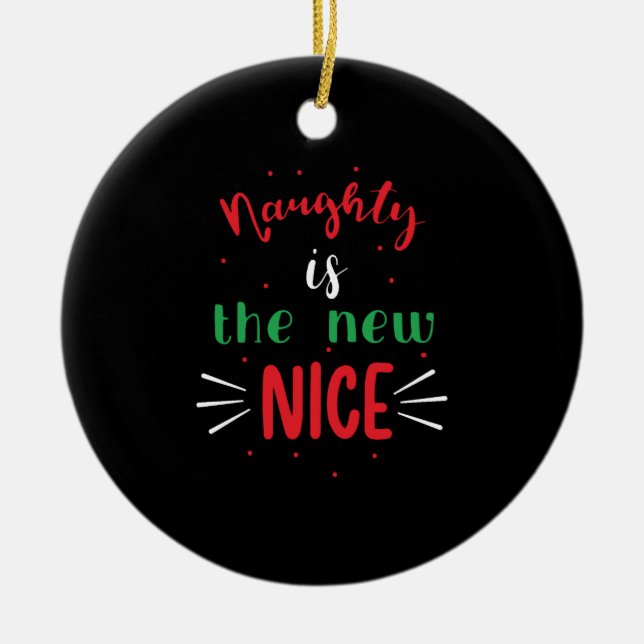 Naughty är det nya Nice Julgransprydnad Keramik (Framsidan)