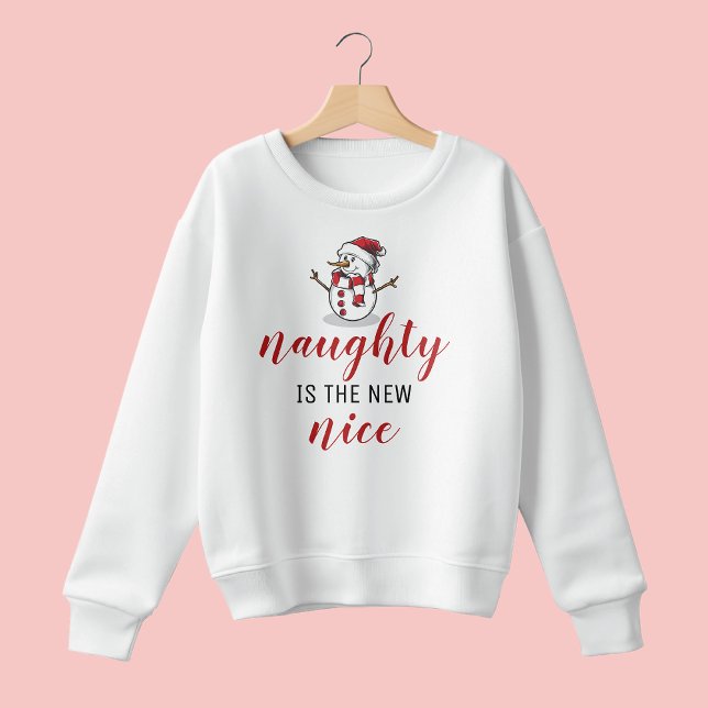 Naughty är New Nice Snögubbe | Jul T Shirt (Skapare uppladdad)