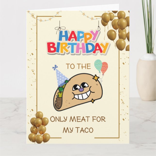 Naughty Birthday Card, ett roligt Bday Card för ho Kort (Framsida)