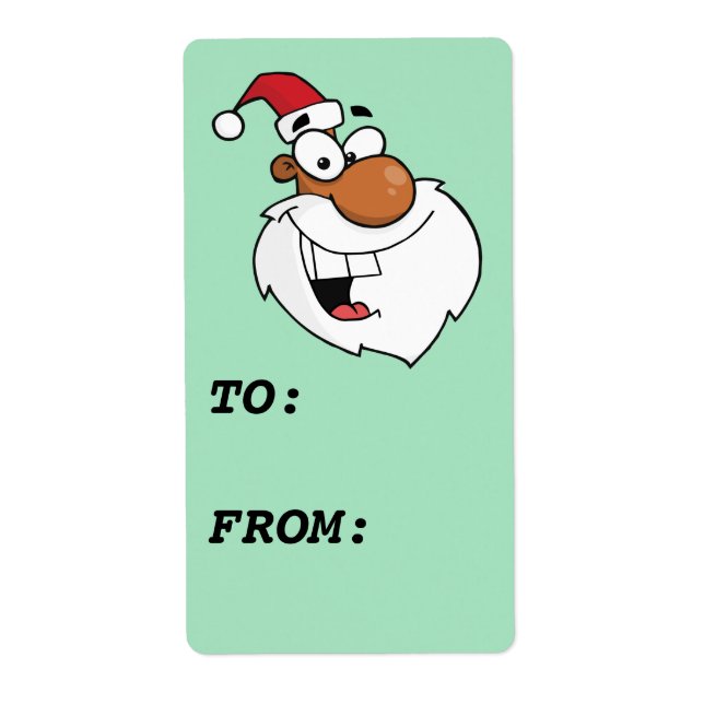 Naughty Black Jultomten Gift-etikett Fraktsedel (Framsidan)