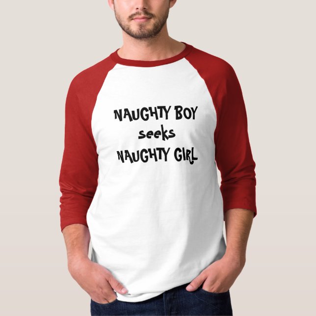 Naughty Boy Helgdag Sweatshirt Tee (Framsida)