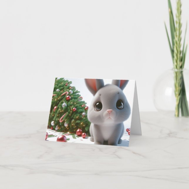 Naughty Bunny jul Kort (Framsida)