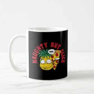 Naughty but Segce Cheese Pizza Pun Kaffemugg