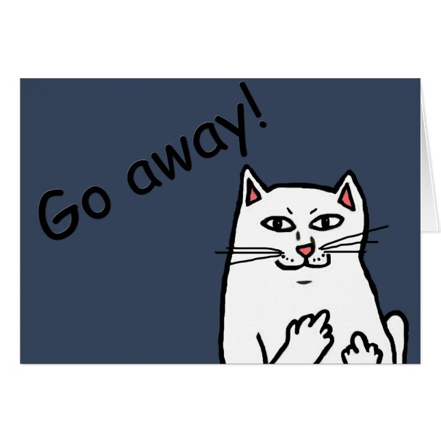 Naughty Cat Hälsningskort (Framsidan Horizontal)