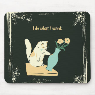 Naughty Cat Stain-Resistant Mouse Pad Musmatta