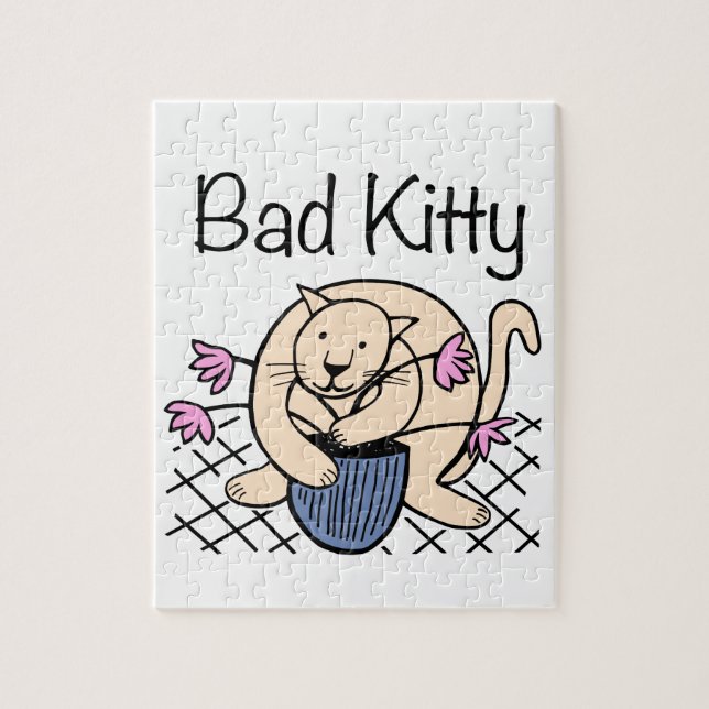 Naughty Cat Tecknad Pussel (Vertikal)