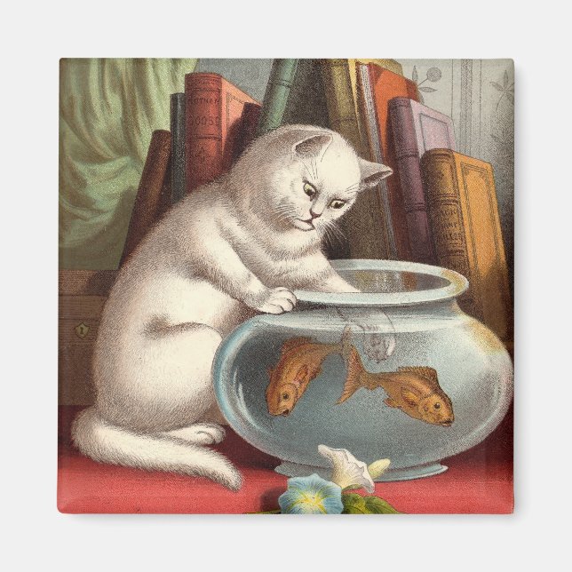 Naughty Cats - FishCat Fridge Magnet (Framsidan)