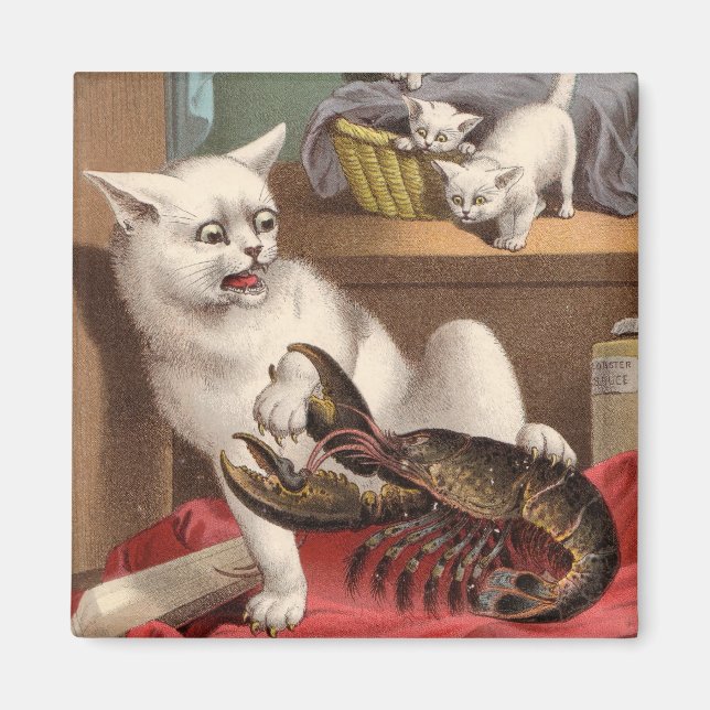 Naughty Cats - Lobster Surprise Magnet (Framsidan)