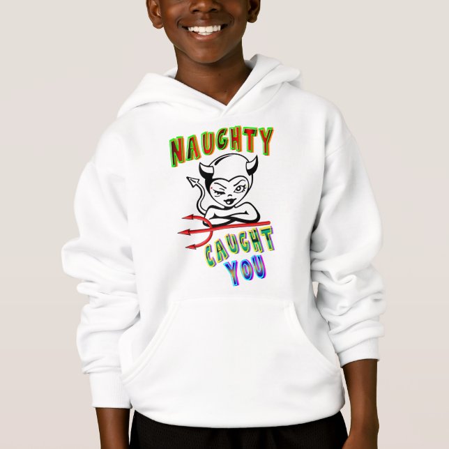 Naughty Caught You T Shirt (Framsida)