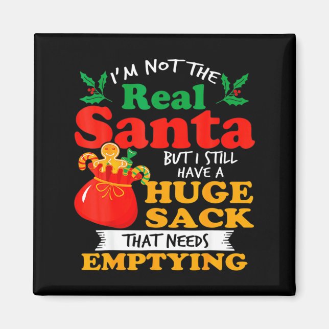 Naughty Christmas For Men Huge Package Sack Dirty  Magnet (Framsidan)