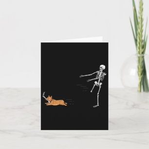 Naughty Corgi Hund Roligt Skeleton Halloween Kort
