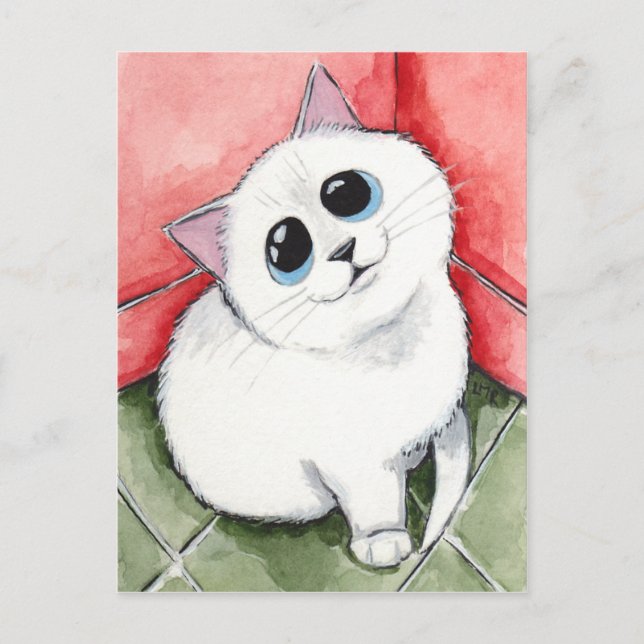 Naughty Corner: Tid upp - Kattkonst Vykort (Framsida)