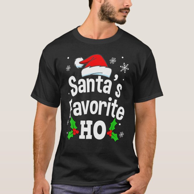 Naughty Dirty Adult Pajama Christmas Men Women T Shirt (Framsida)
