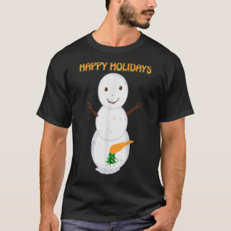 Naughty Dirty Carrot Snögubbe Funny Ugly God jul  T Shirt