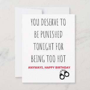 Naughty & Dirty Grattis på födelsedagen Card Julkort