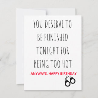 Naughty & Dirty Grattis på födelsedagen Card Julkort