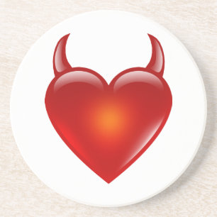 Naughty Djävulen Heart med Horns Underlägg