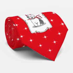 Naughty Djävulen Old English Sheepdog (Grått 1) Slips