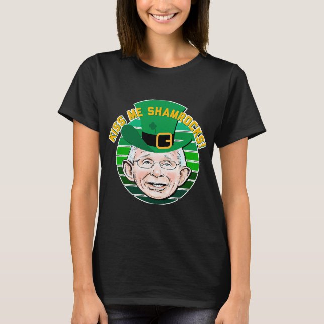 Naughty Dr Fauci Leprechaun St. T Shirt (Framsida)