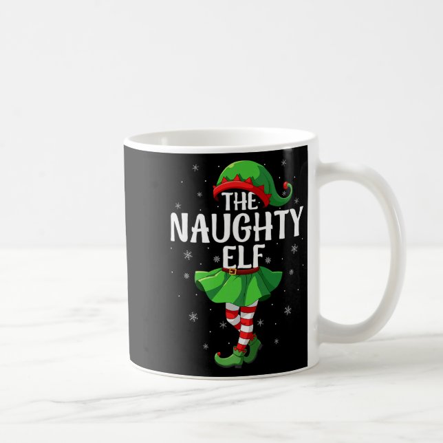 Naughty Elf Christmas Girls Women Elf Squad Xmas F Kaffemugg (Höger)