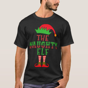 Naughty Elf-familjen som matchar jul Pajama T Shirt