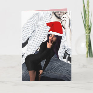 NAUGHTY ELF GIRL FUNNY CHRISTMAS CARD KORT