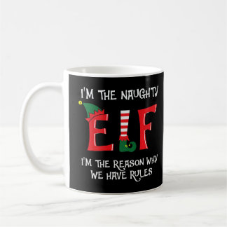 Naughty Elf Matching Family Group jul Party Kaffemugg