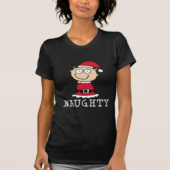Naughty Elf T-shirt (Framsida)
