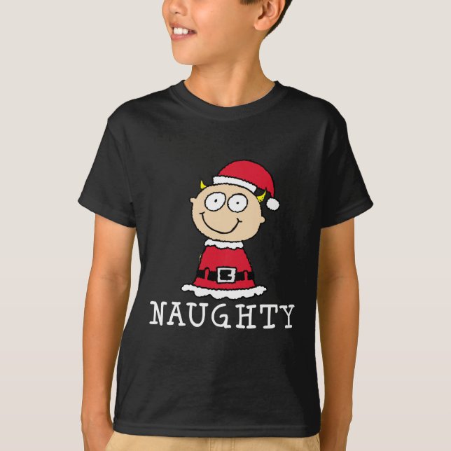 Naughty Elf T-shirt (Framsida)