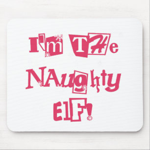 Naughty Elf T-shirts och Gifts Musmatta