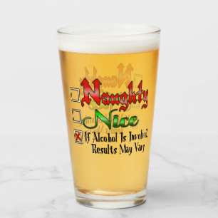 Naughty eller Nice Alcohol Edition Glaskopp