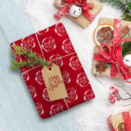 Naughty eller Nice Blommigt Sprig Mönster jul Presentpapper