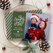 Naughty eller Nice Funny Cute Kids Syskon Photo