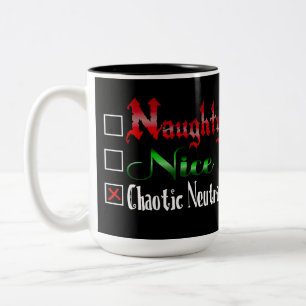 Naughty eller Nice Gamers Edition Black Två-Tonad Mugg