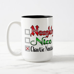 Naughty eller Nice Gamers Edition White Två-Tonad Mugg