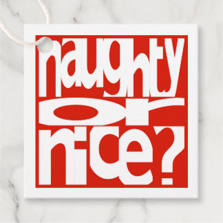Naughty eller Nice Gift-Märkre Gåvor Etiketter