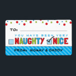 Naughty eller Nice Gift Stickers<br><div class="desc">Har de varit stygga eller trevliga? Bra,  naturligtvis! Berätta för dem vad du tänkor av dem med den här roligten personlig-klistermärken för dekorering av dina gåvor.</div>