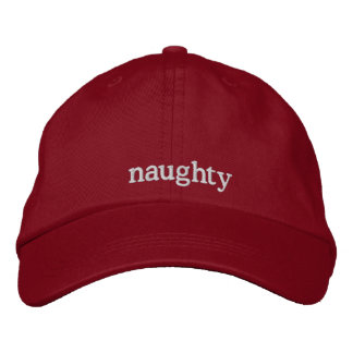 Naughty eller Nice Hat (Naughty) Broderad Keps