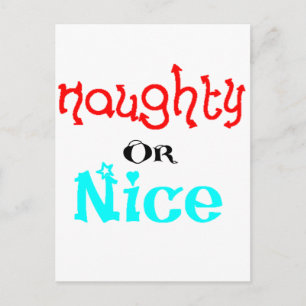 Naughty eller Nice Helg Vykort