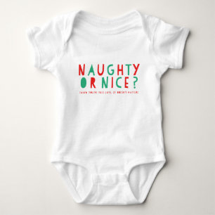 Naughty eller Nice   Helgdag Bodykostym T Shirt