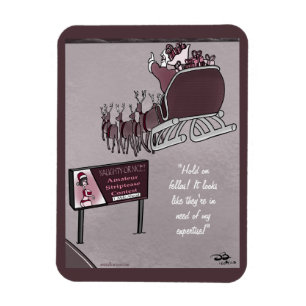 Naughty eller Nice Helgdag Magnet