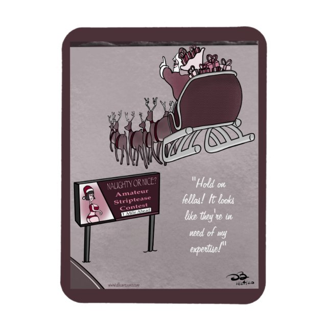 Naughty eller Nice Helgdag Magnet (Vertikal)