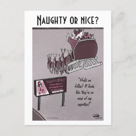 Naughty eller Nice Helgdag Postcard Helg Vykort