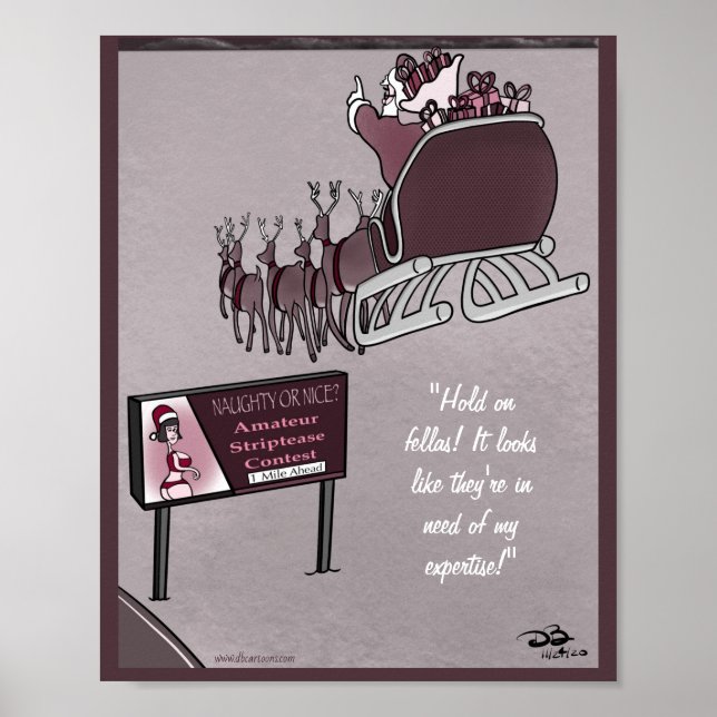 Naughty eller Nice Helgdag Poster (Framsidan)