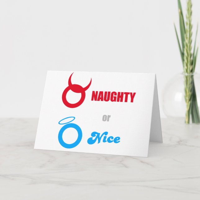 Naughty eller Nice? Helgkort (Framsida)