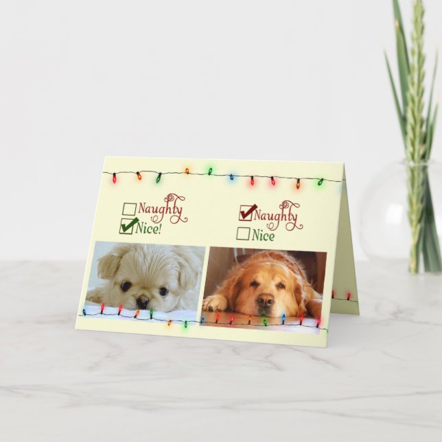 Naughty eller Nice Helgkort (Framsida)