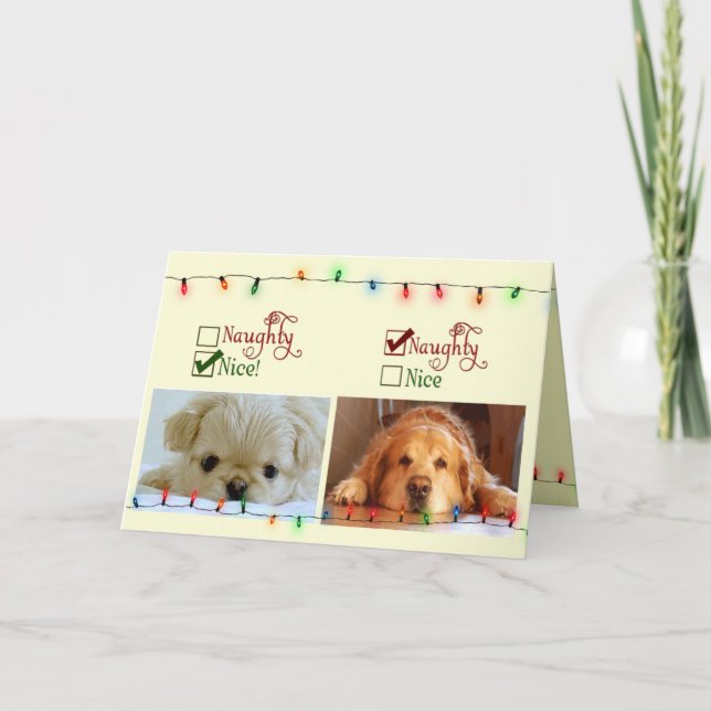 Naughty eller Nice Helgkort (Framsida)