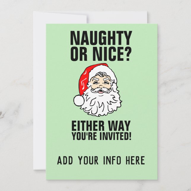 NAUGHTY ELLER NICE? INBLANDNINGAR FRÅN CHRISTMAS-P INBJUDNINGAR (Framsida)