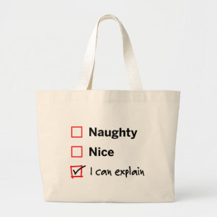 Naughty eller Nice - jag kan förklara Jumbo Tygkasse