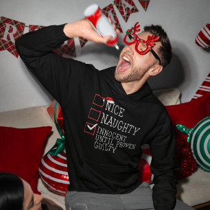 Naughty eller Nice-jul Hoodie